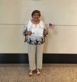 Maria Heredia obtaining lawful residency in the US