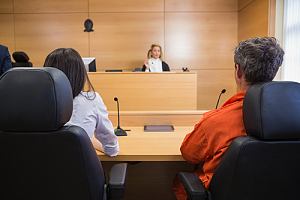 Person testifying in court case