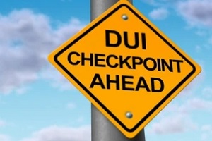 dui checkpoint ahead sign board for per se