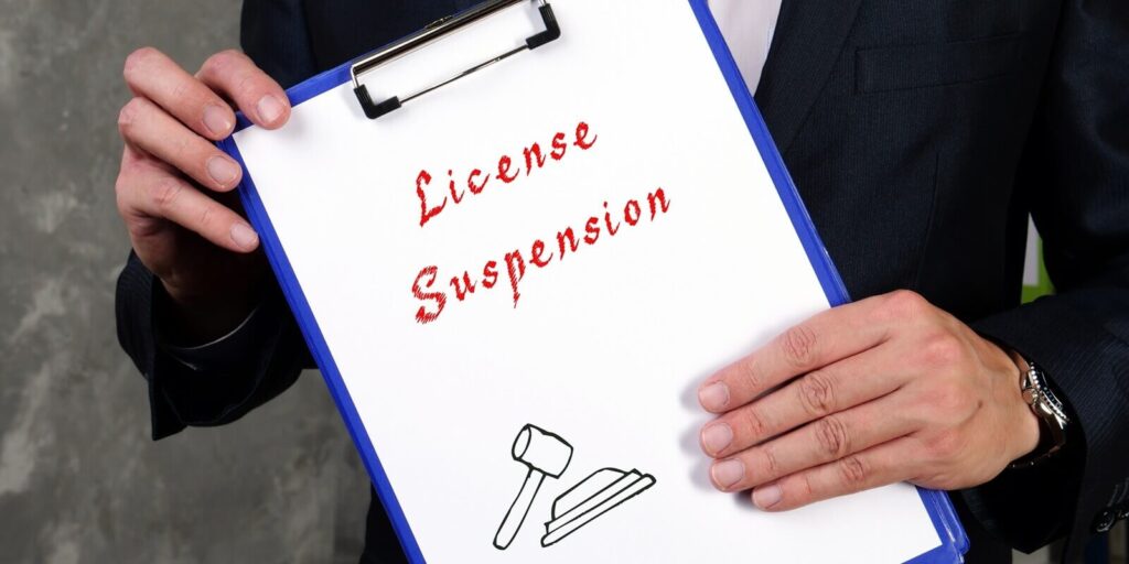 juridical concept meaning Fairfax, VA License Suspension with inscription on the sheet